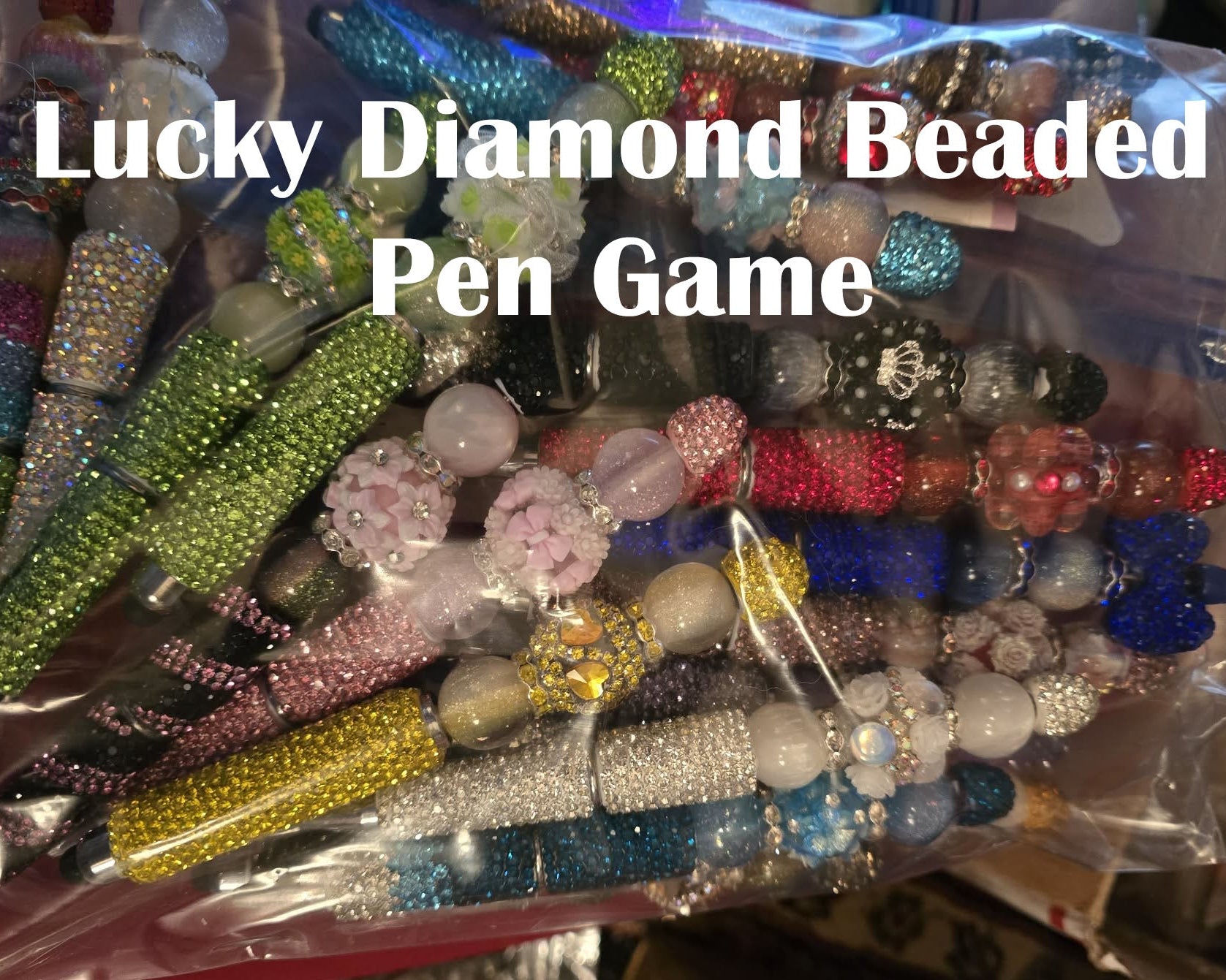 Lucky Diamond Beaded Pen Game
