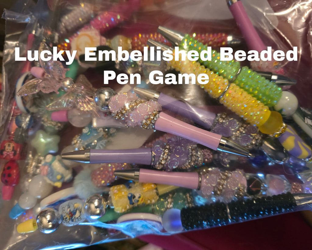 Lucky Embellished Beaded Pen Game